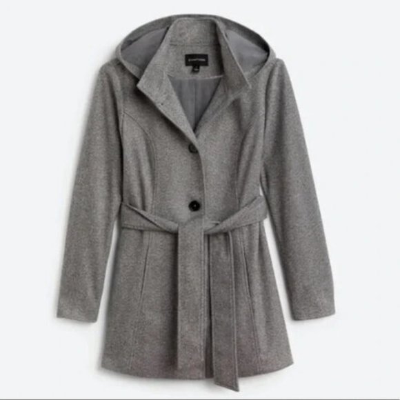 41 Hawthorn Jackets & Blazers - 41 Hawthorn Kelsey Gray Coat Jacket Hoodie Waist Tie Button Pockets, M